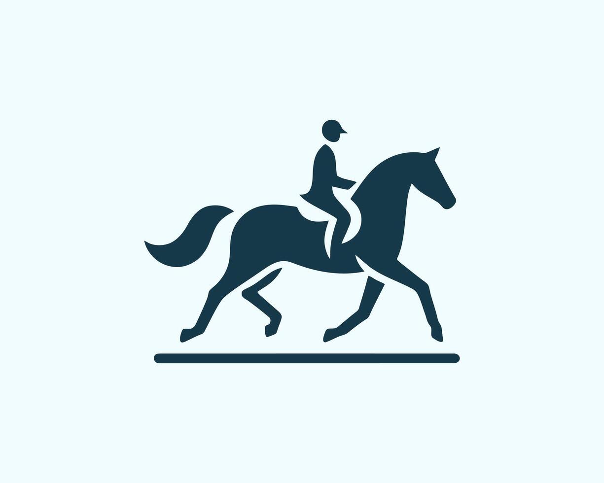 Horse rider logo for creative business identity vector