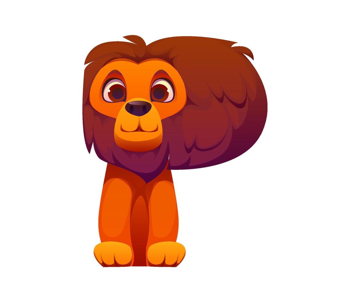 Letter P kids animal alphabet as cartoon lion vector