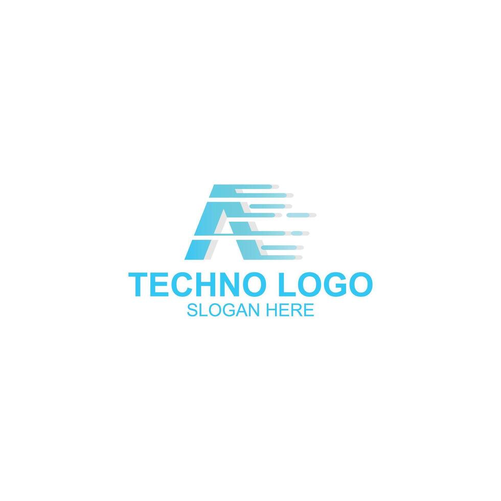 letter a logo design for technology or business with creative illustration vector