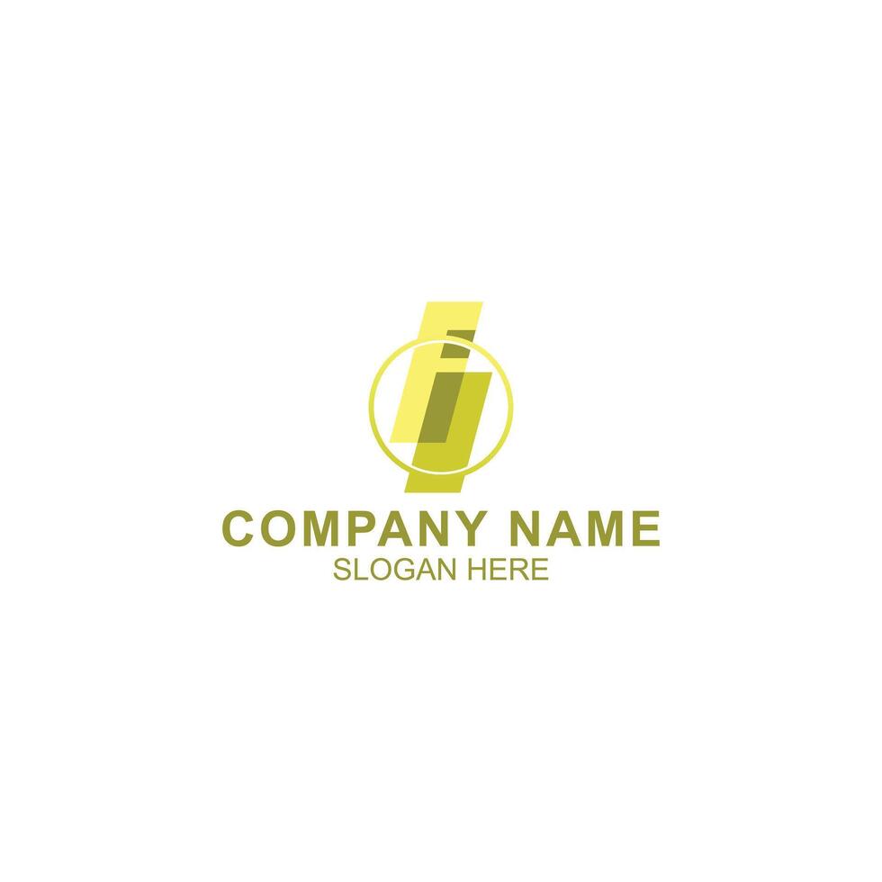 letter i logo design for company identity or business with creative illustration vector