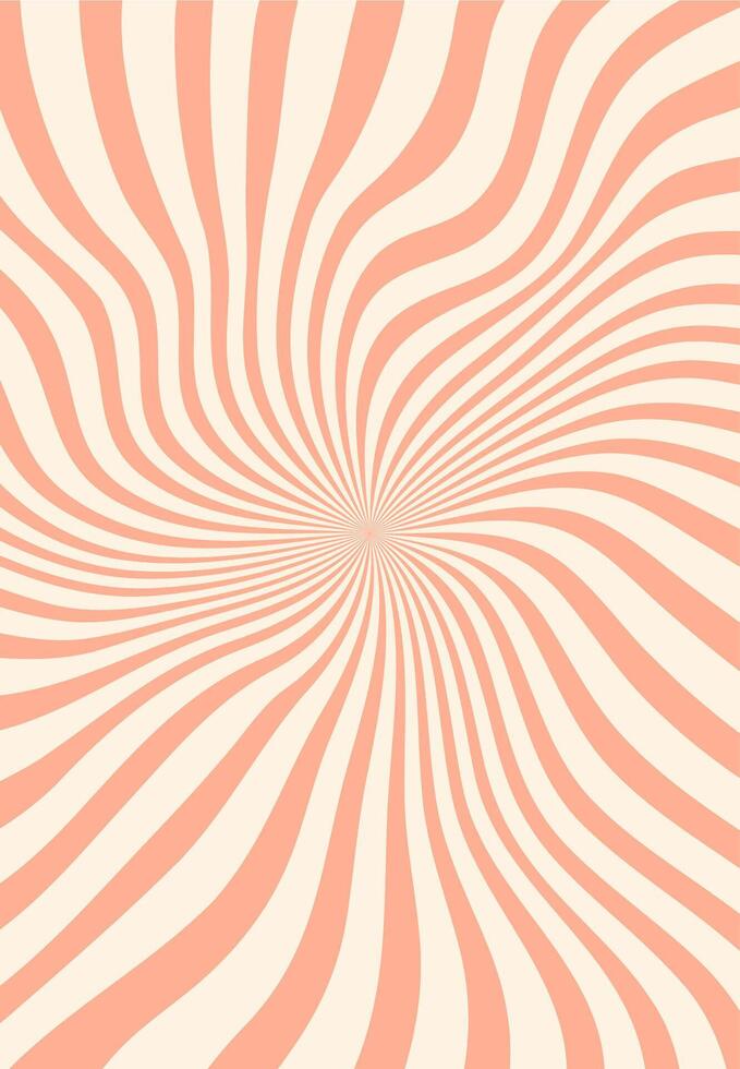 Funky hypnotic pink wave groovy pattern vector
