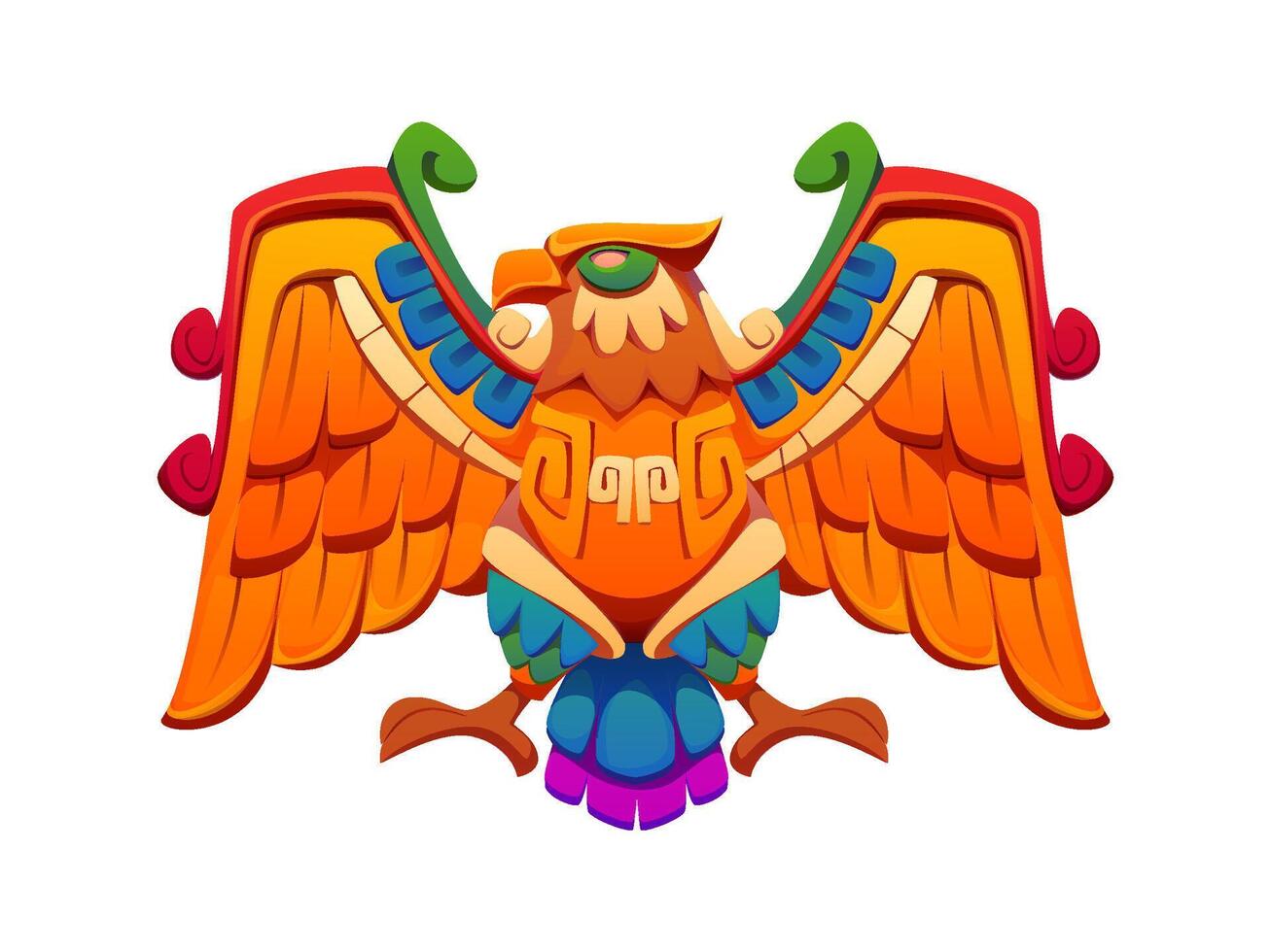 Eagle Aztec Inca Maya Mexican game icon asset vector