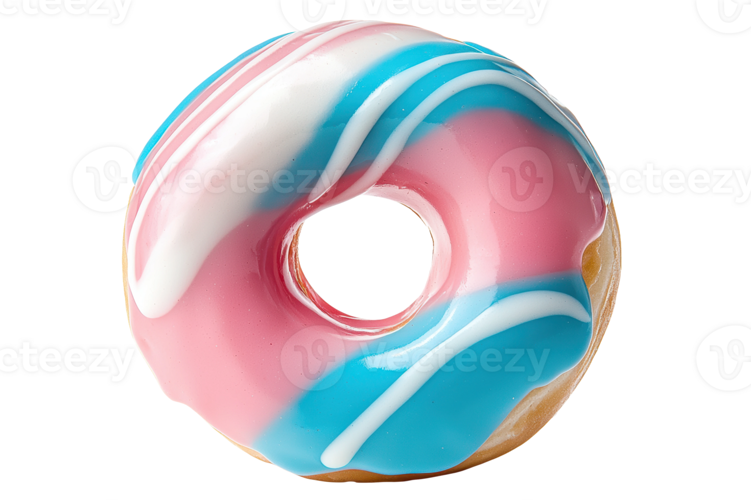 Classic Glazed Donut with Pastel Color Design png