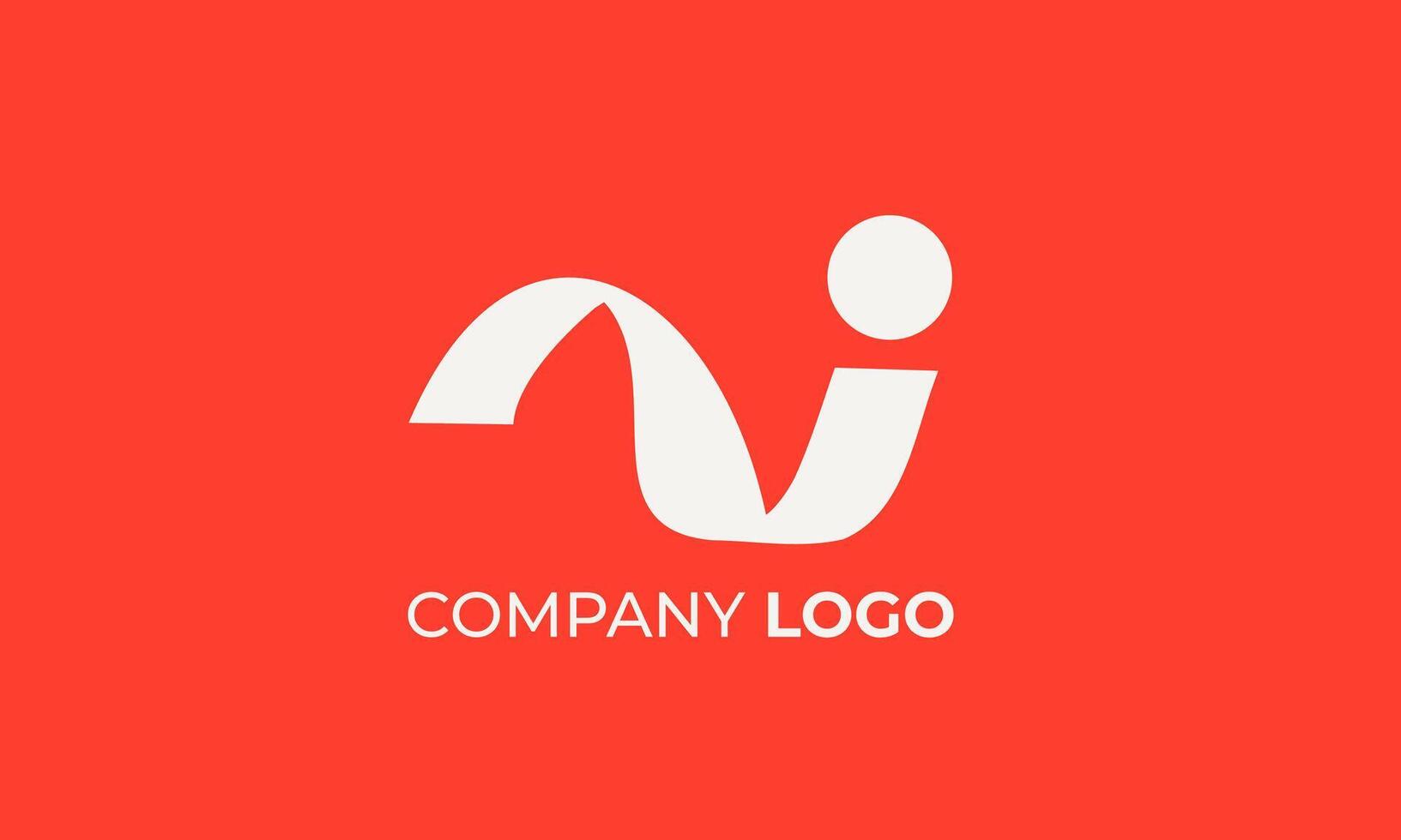 Sleek NI Initial Logo vector