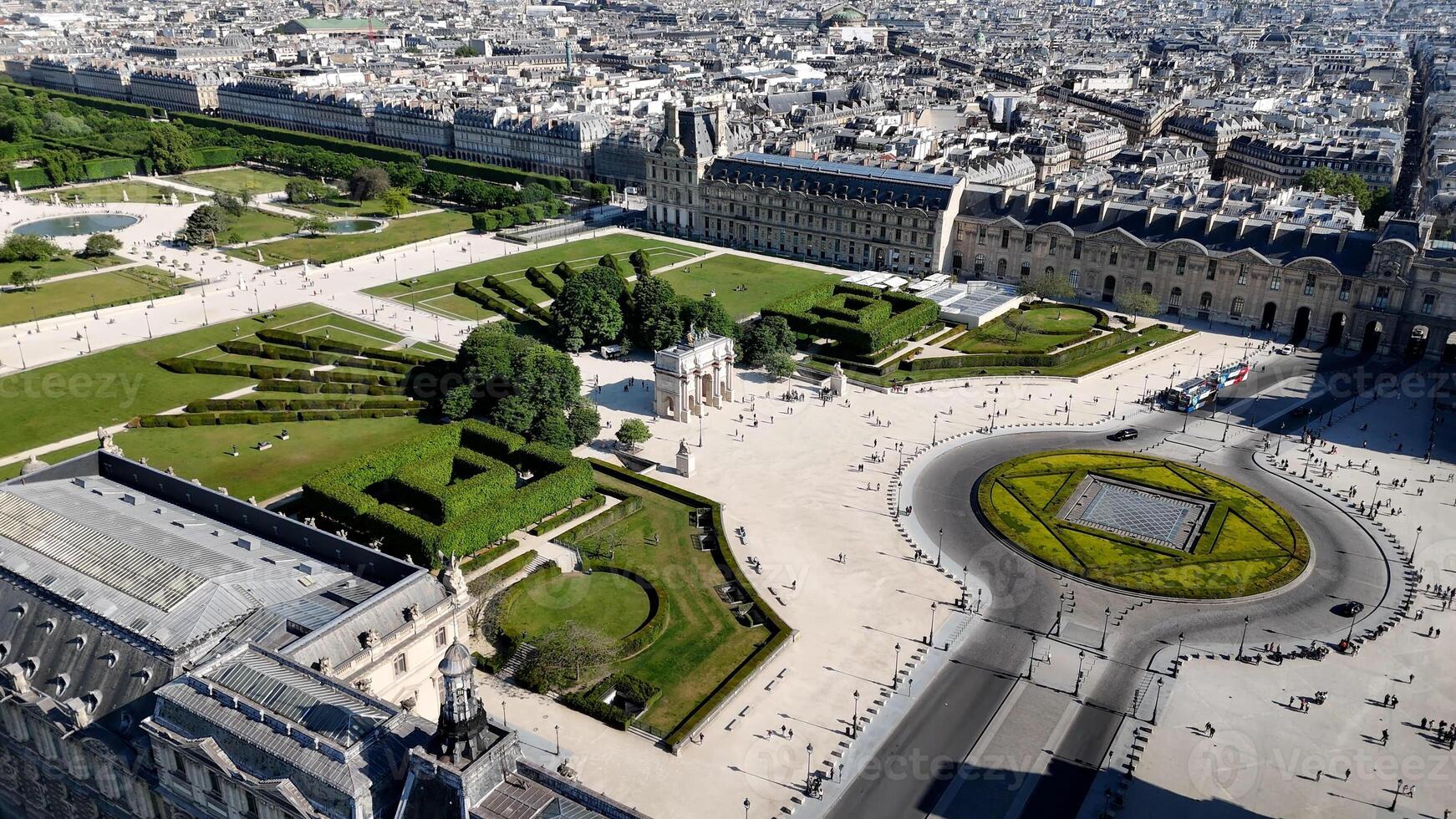 Landmark louvre museum in Paris ile de france in France . Amazing Scenery. photo