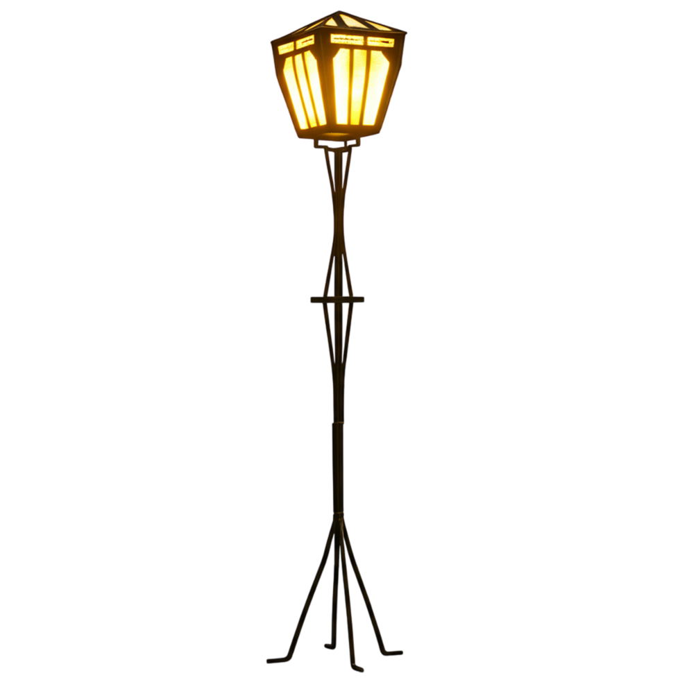 A tall lamp with a light on it png