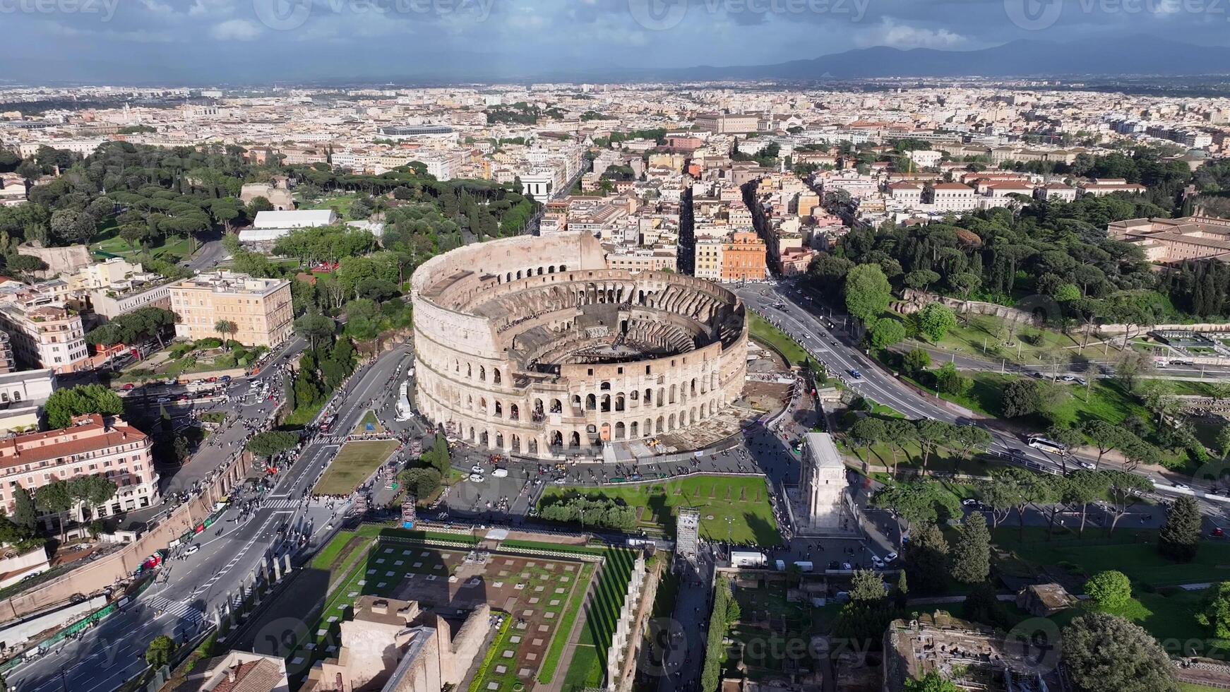 Stunning Rome Coliseum in Rome Lazio in Italy. Amazing Scenery. photo