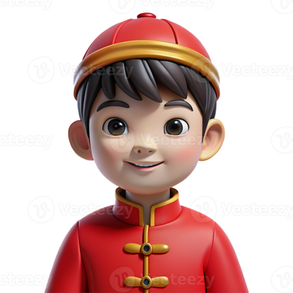 chinese young boy wearing traditional chinese clothes png
