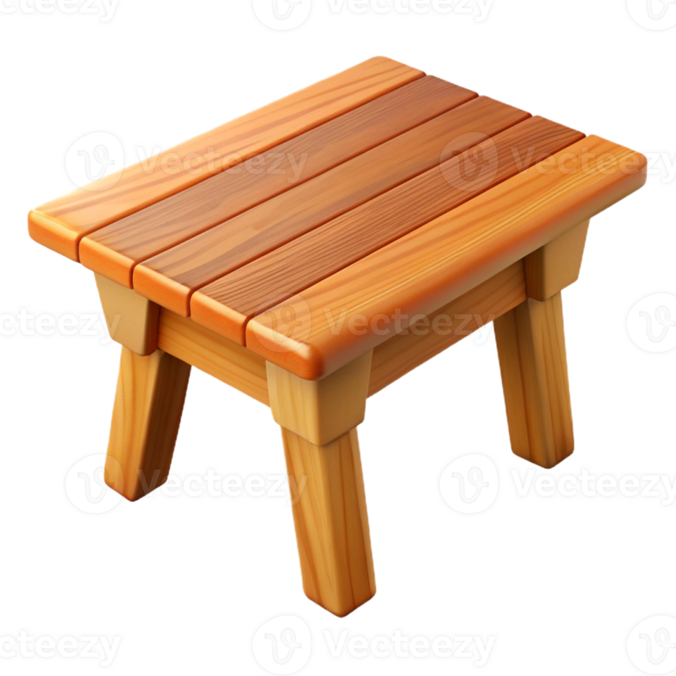3d wooden retangle table png