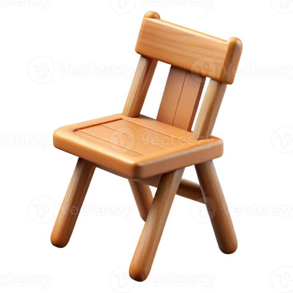 a wooden chair on a transparent background png
