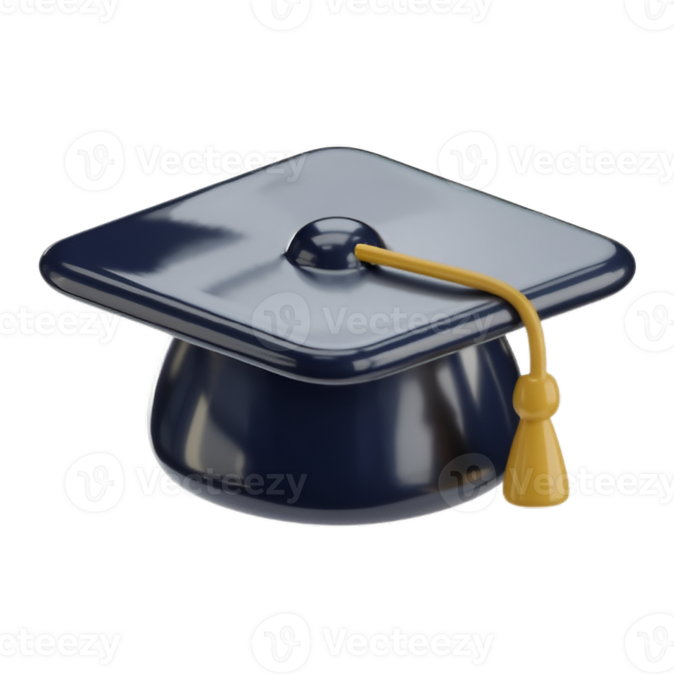 3D Graduation Cap Icon Design png