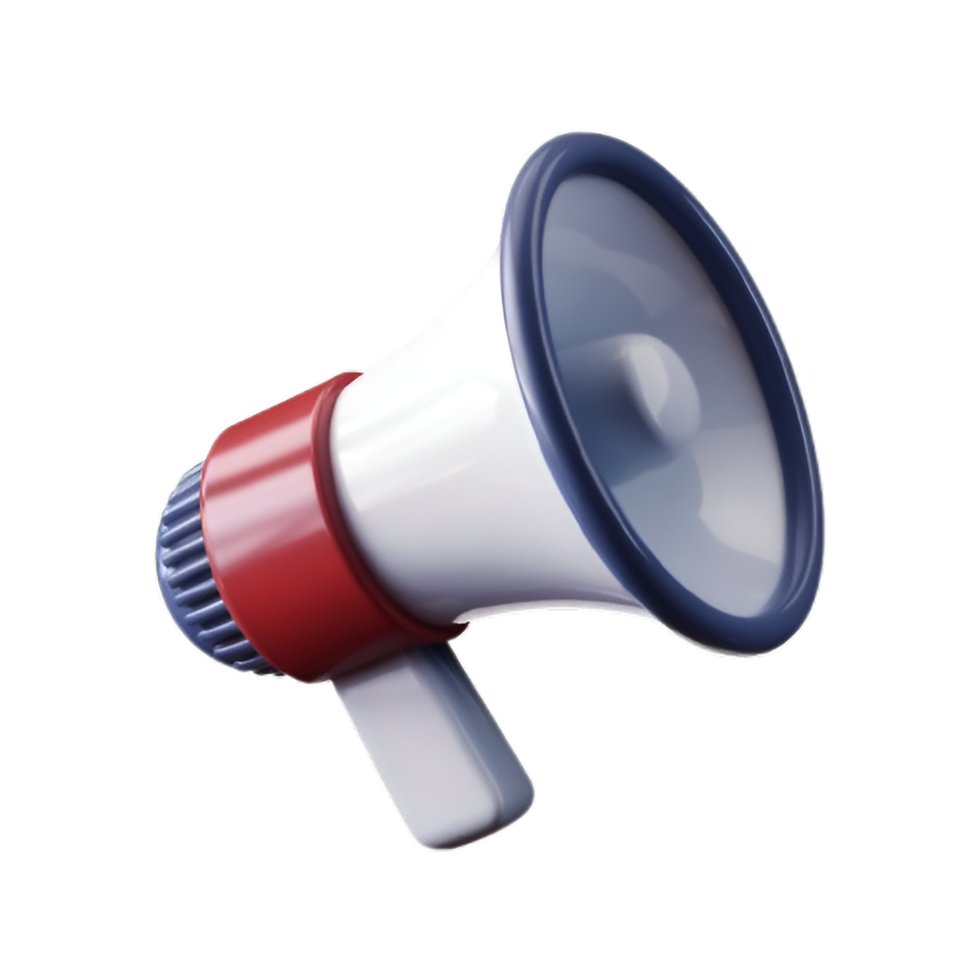 Modern 3D Loudspeaker Symbol Design png