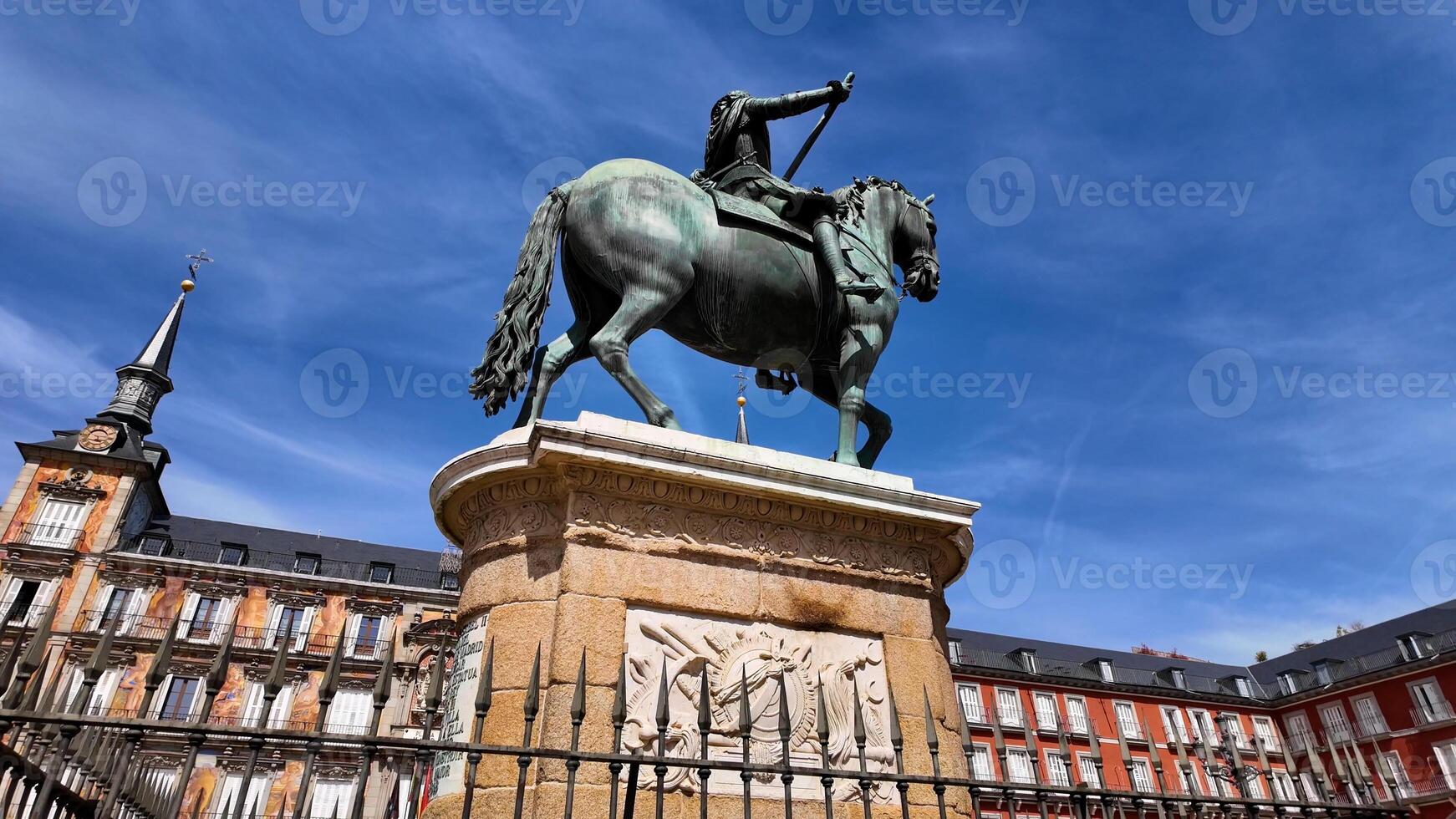 Awe Mayor Square at Madrid Comunidad de Madrid in Spain.. Amazing Landscape. photo