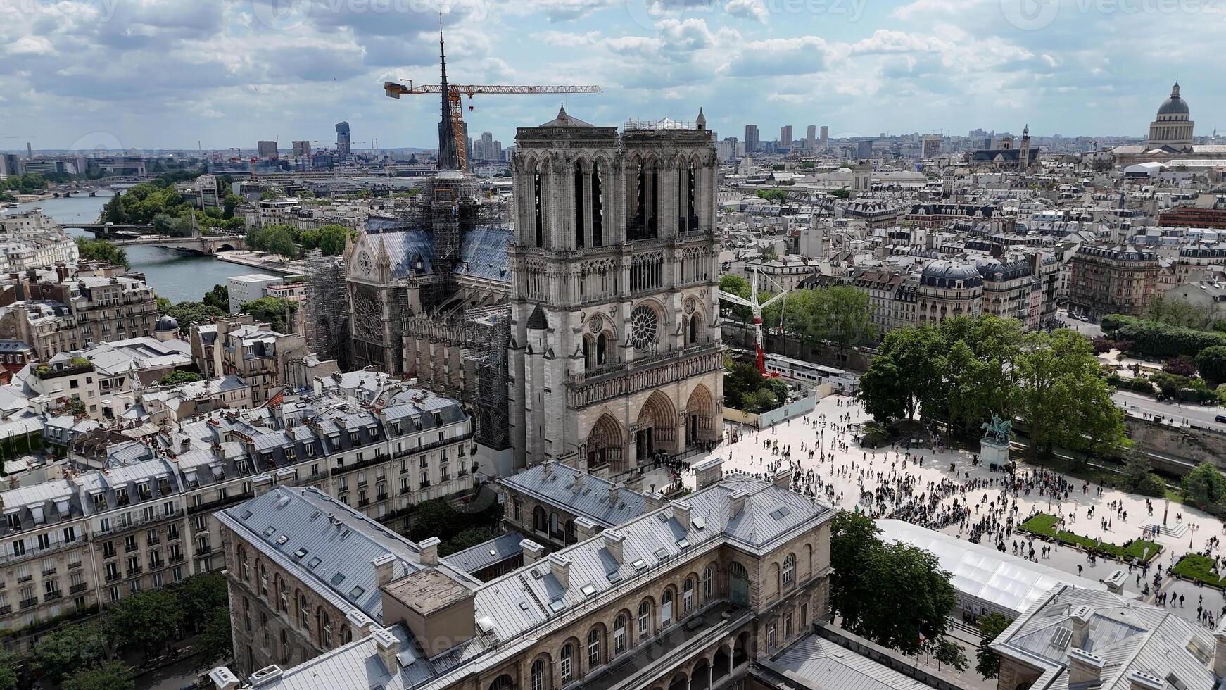 Beauty Notre Dame Church in Paris France Island France. Amazing Landscape. photo