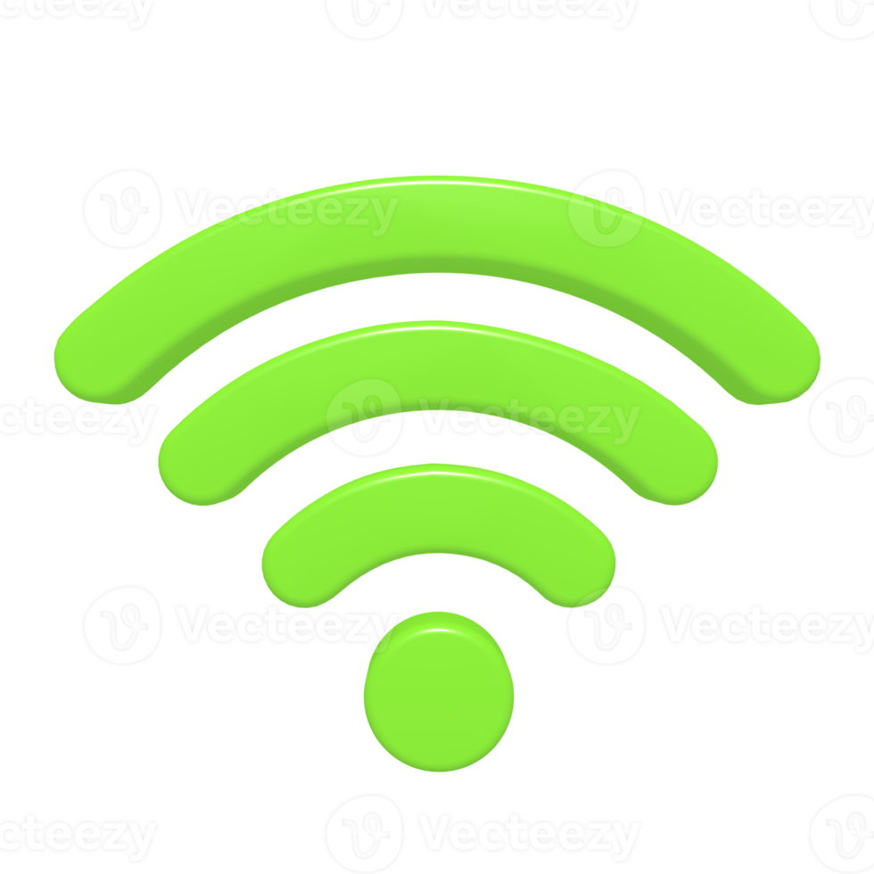 green wifi icon on transparent background png
