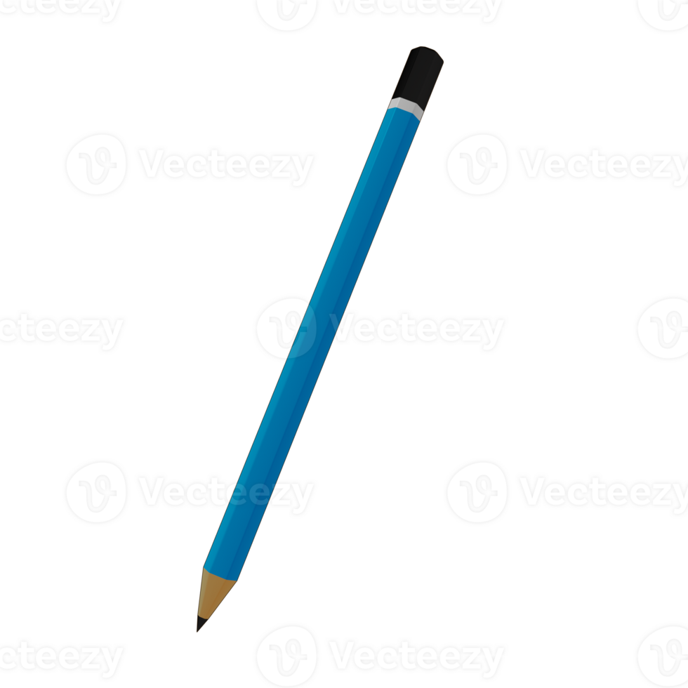 a blue pencil on a transparent background png