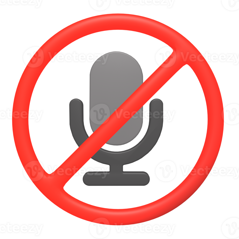no microphone icon on transparent background png