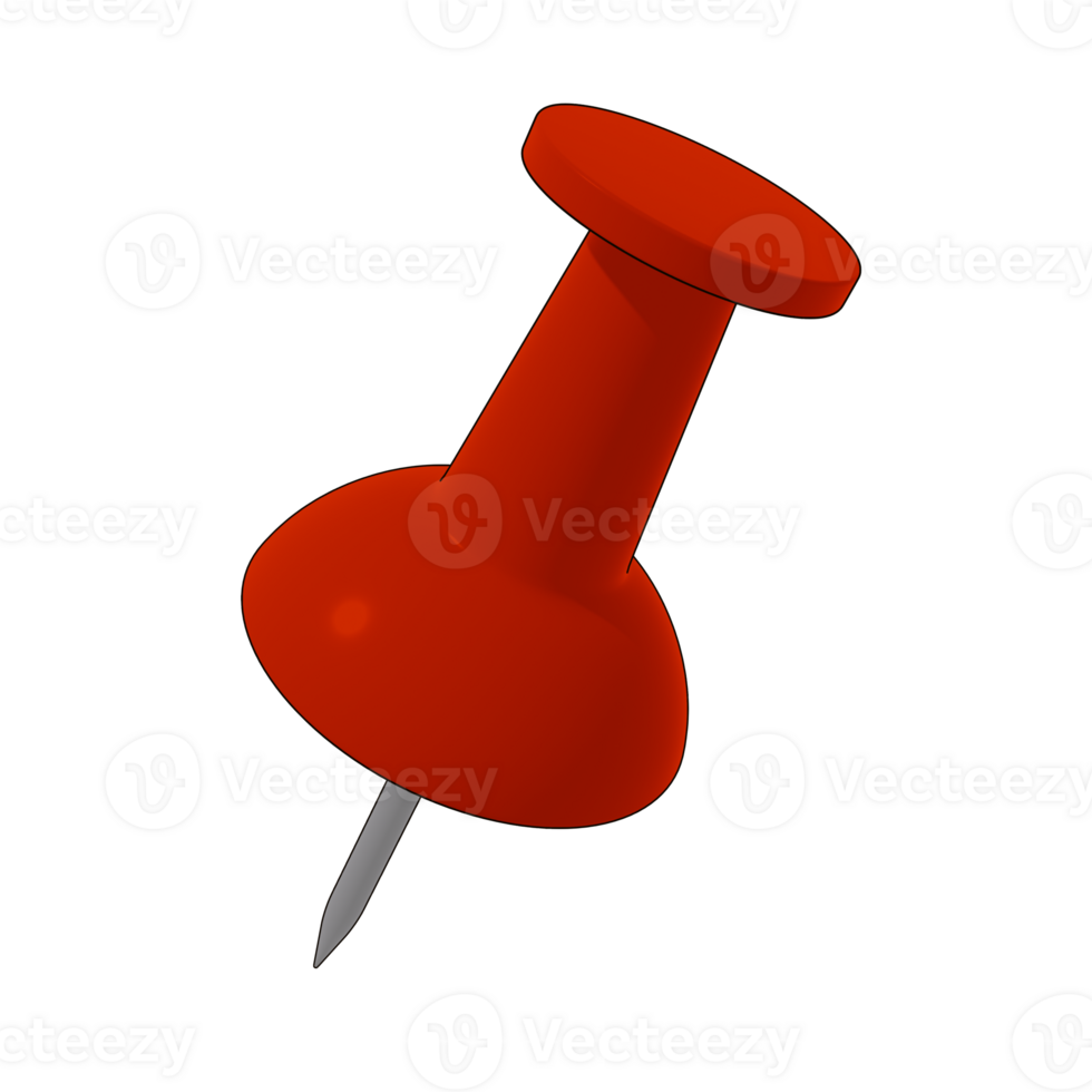 a red push pin on a transparent background png