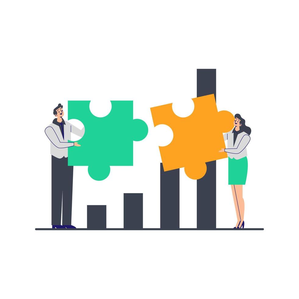 Flat Illustration Teamwork vector