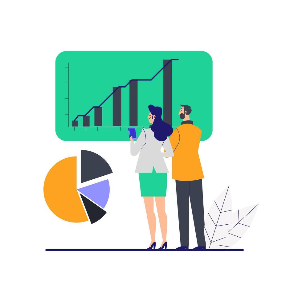Flat Illustration Performance Tracking vector