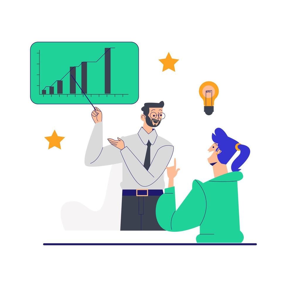 Flat Illustration Strategic Ideas vector