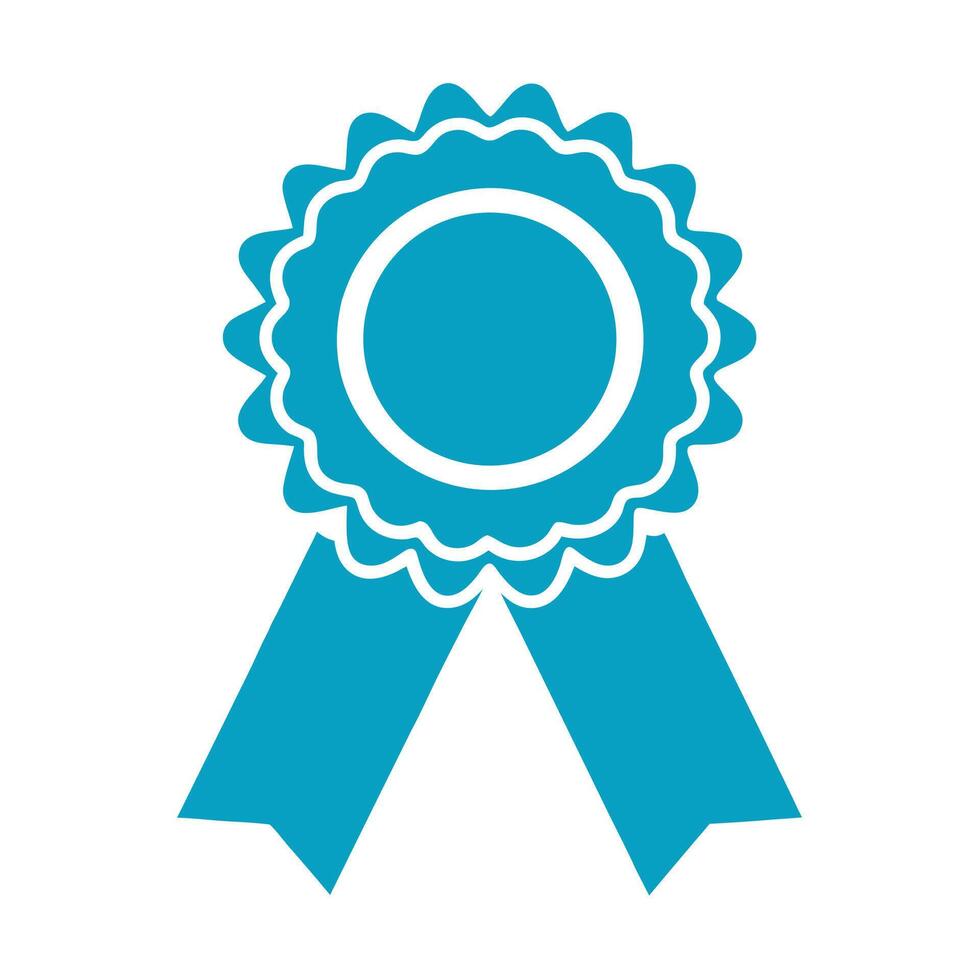 Clean Ribbon Award Icon Design vector