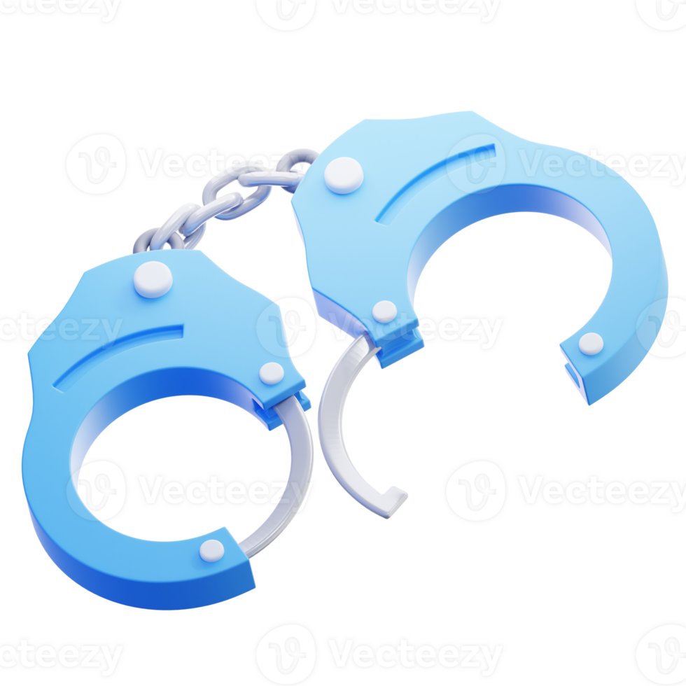 3D Illustration Handcuffs png
