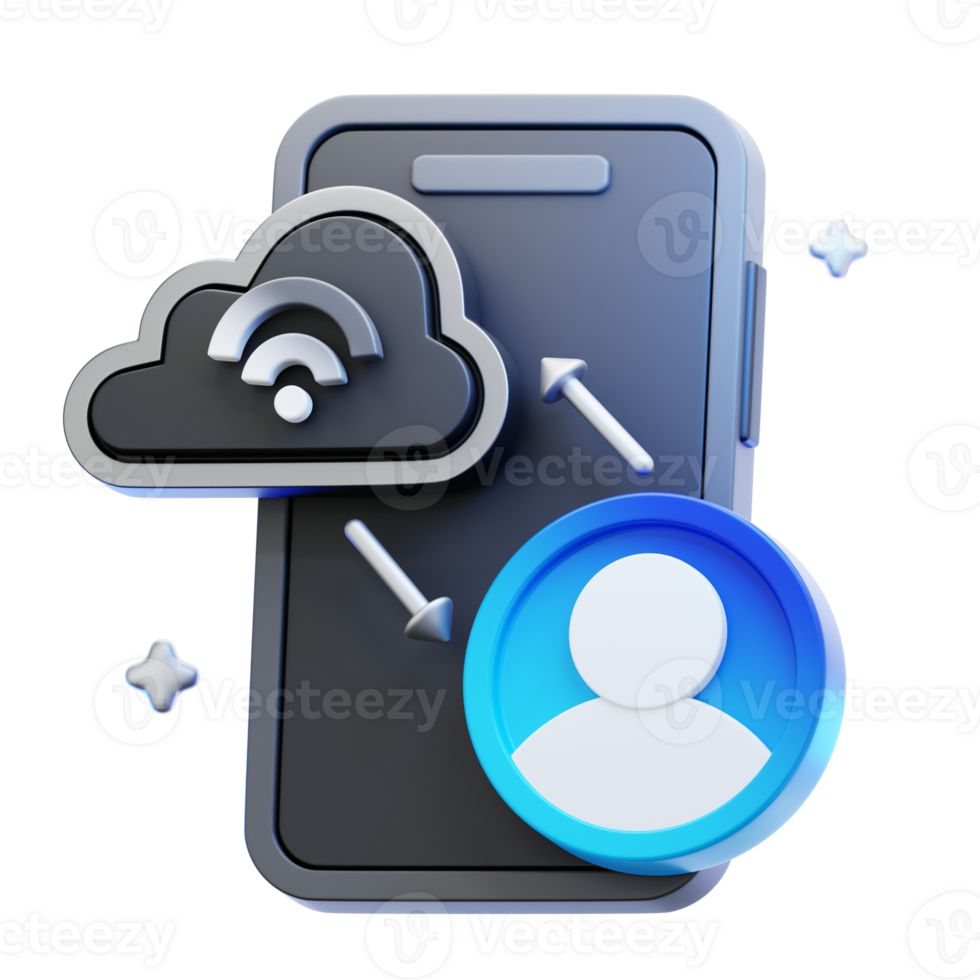 Private Network 3D Illustration png