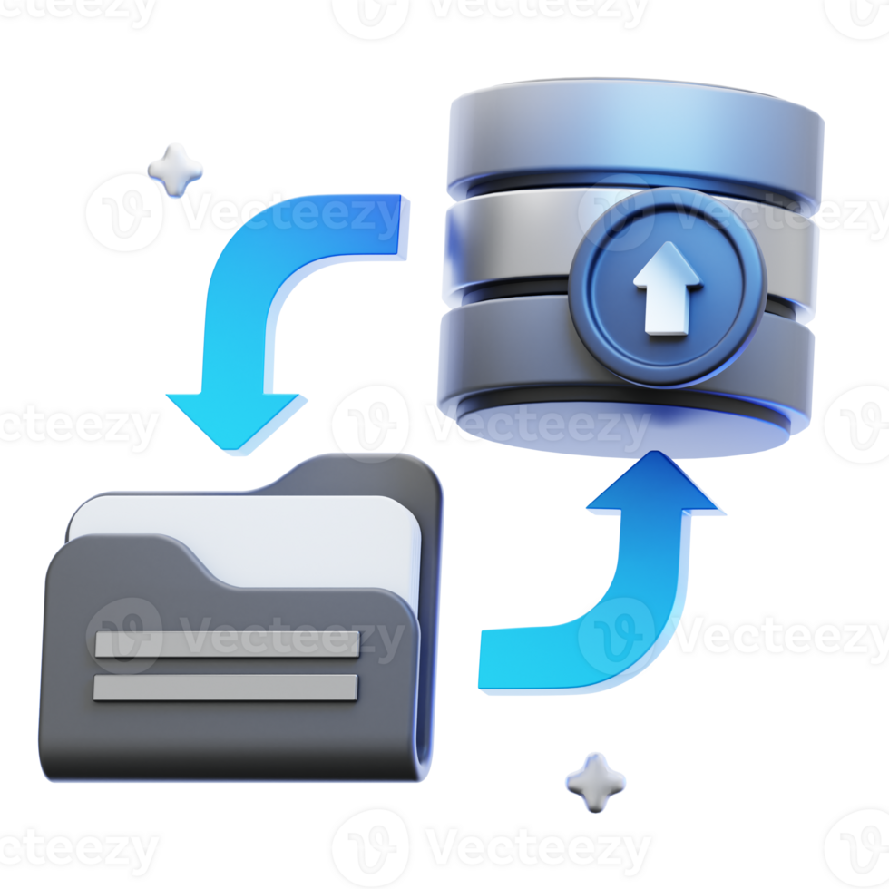 Data Backup 3D Illustration png
