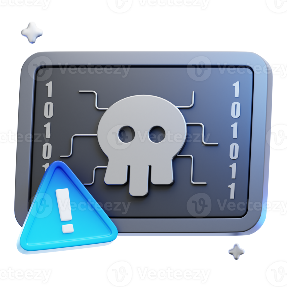 Cyber Attack 3D Illustration png