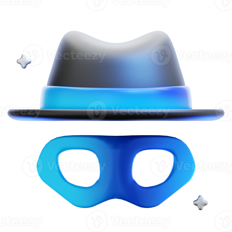 Hacker Mask 3D Illustration png