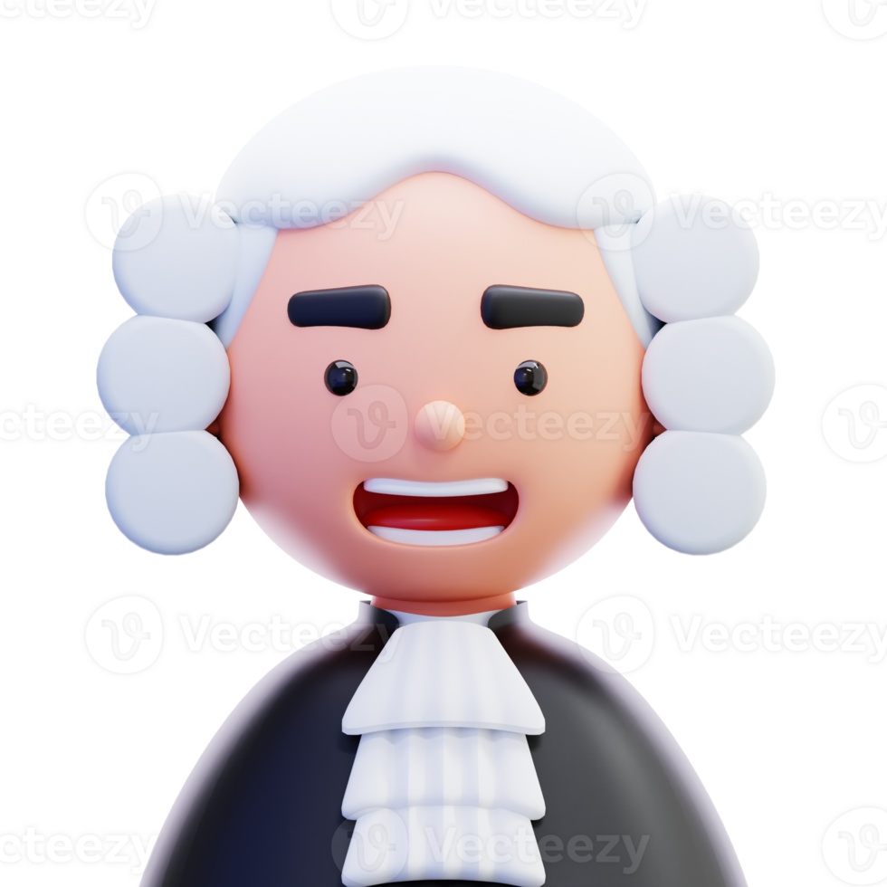 3D Illustration Judge png