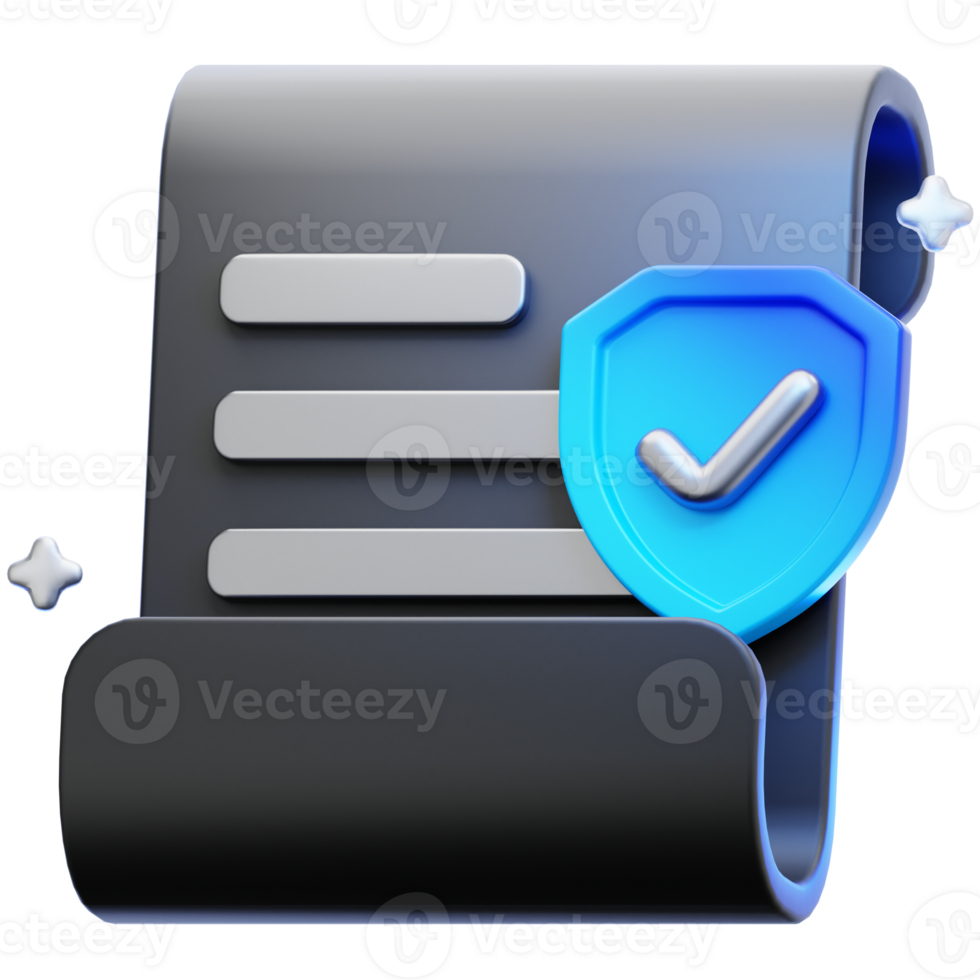 Privacy Policy 3D Illustration png