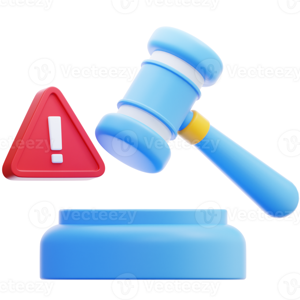 3D Illustration Legal Alert png