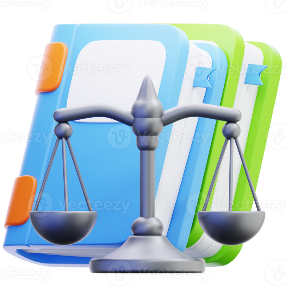 3D Illustration Law Book png