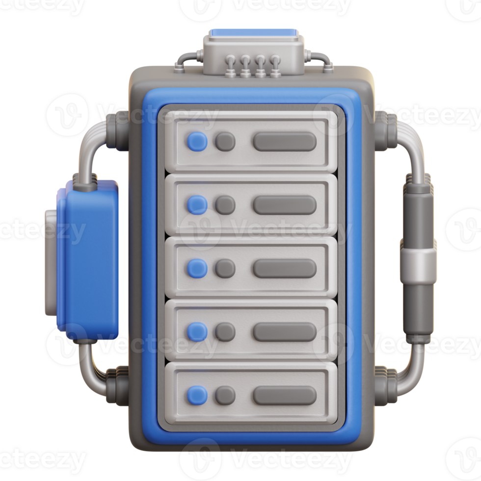 3D AI Server Data Center png