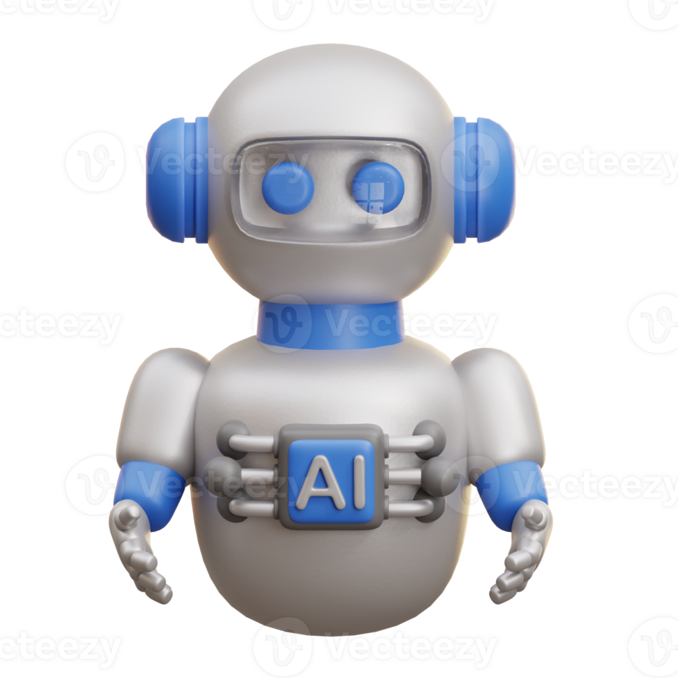 3D AI Humanoid Robot png
