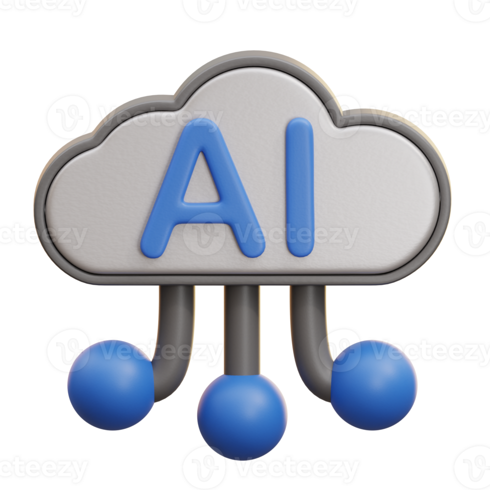 3D AI Cloud Computing png