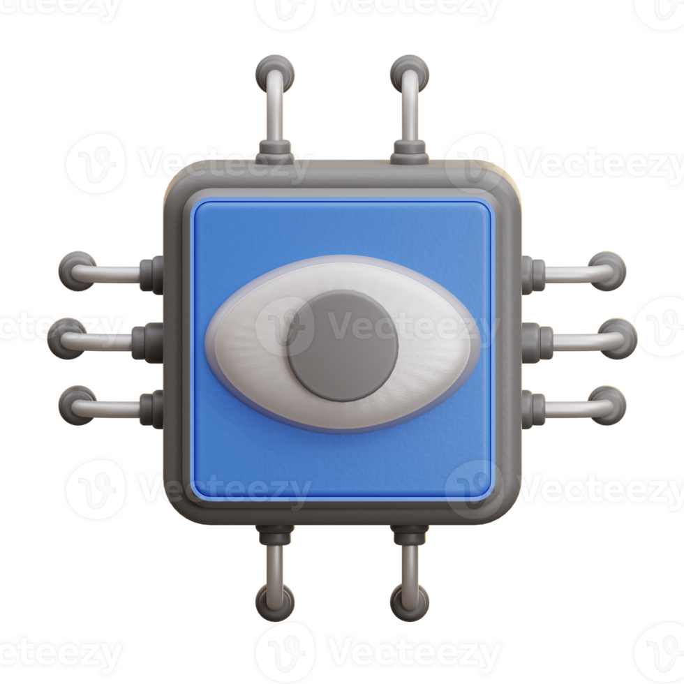 3D AI Vision Sensor Chip png