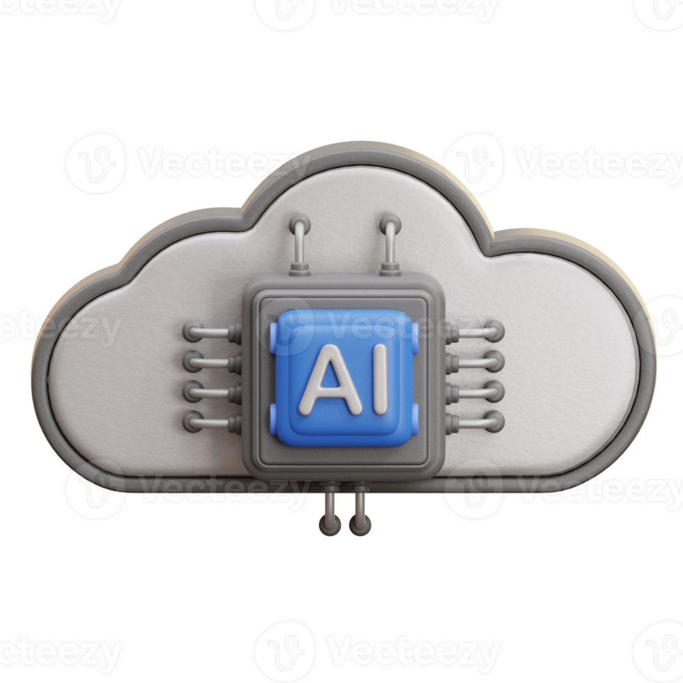3D AI Cloud Network png