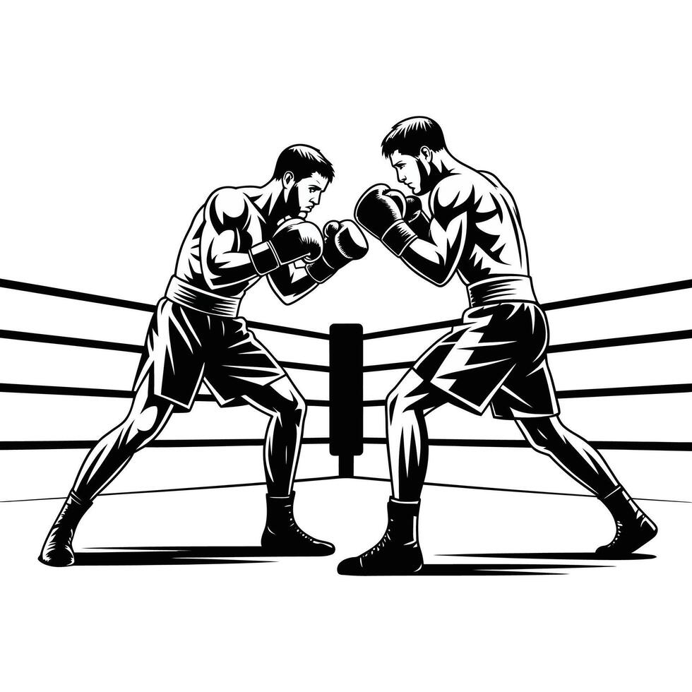 Dynamic Boxer Standoff Art. vector