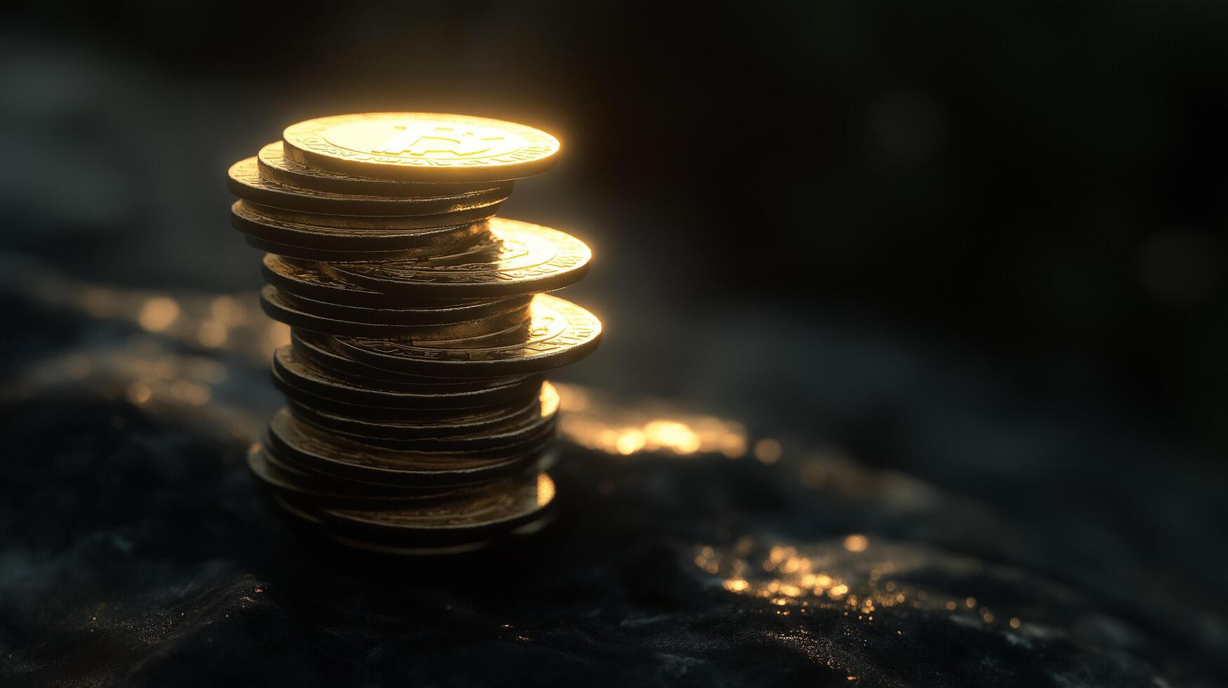 A Stacked Coins Graph With Subtle Lighting Effects To Emphasize Background, Luxury HD wallpaper Image, Trendy high resolution Desktop Background photo