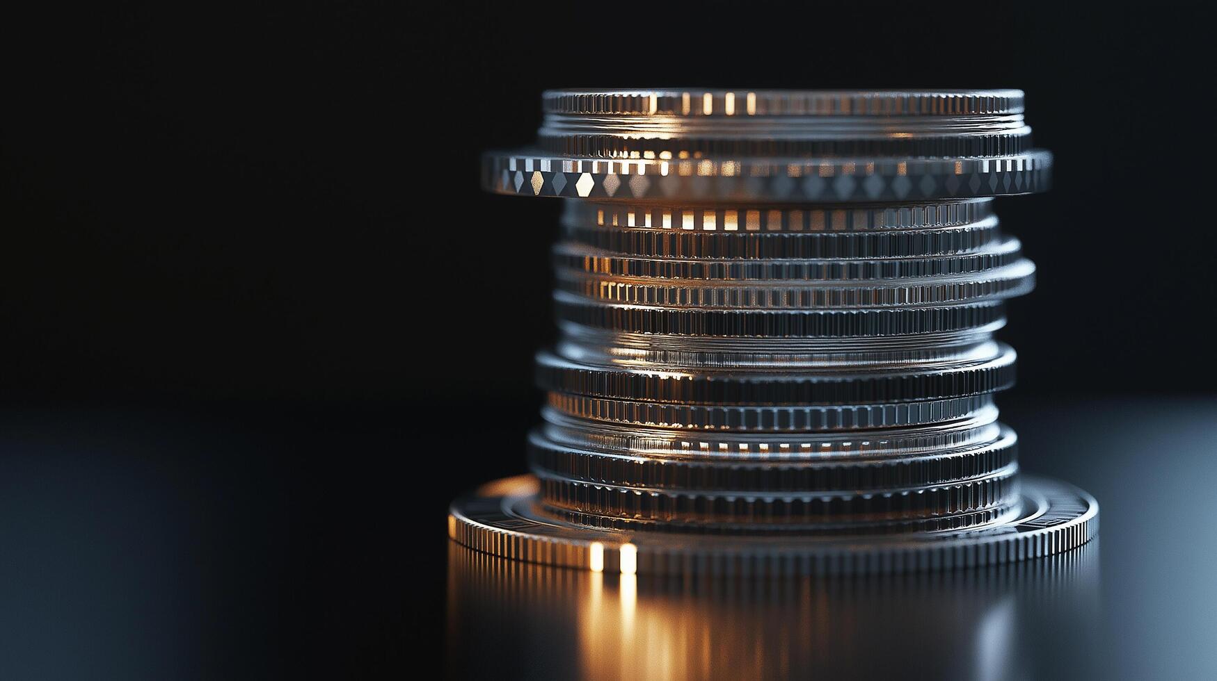 A visually impactful stack of coins rising like a business graph. Background, Luxury HD wallpaper Image, Trendy high resolution Desktop Background photo