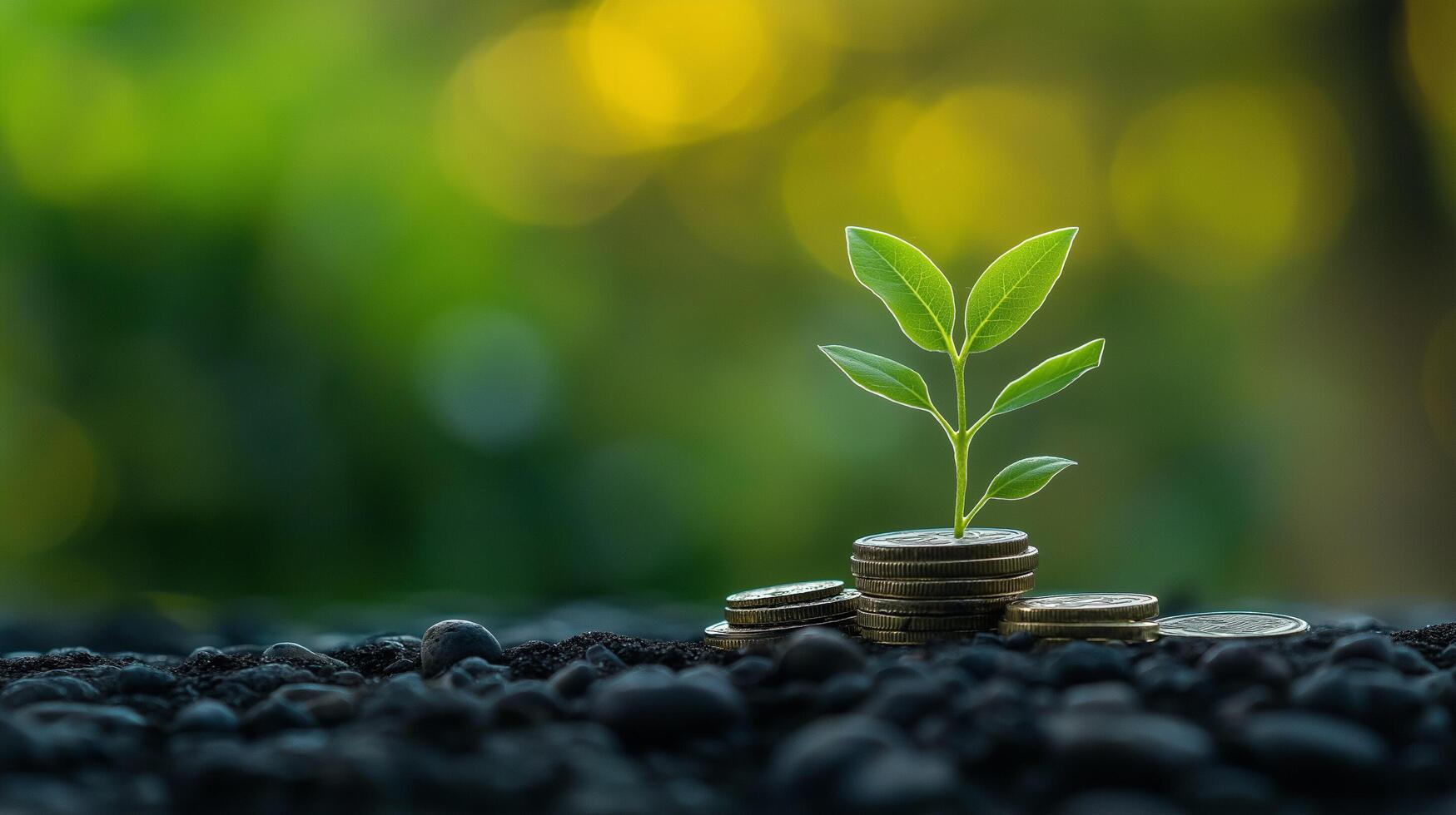 A Stack Of Coins With A Upward Arrow, Indicating Smart Investment Background, Luxury HD wallpaper Image, Trendy high resolution Desktop Background photo