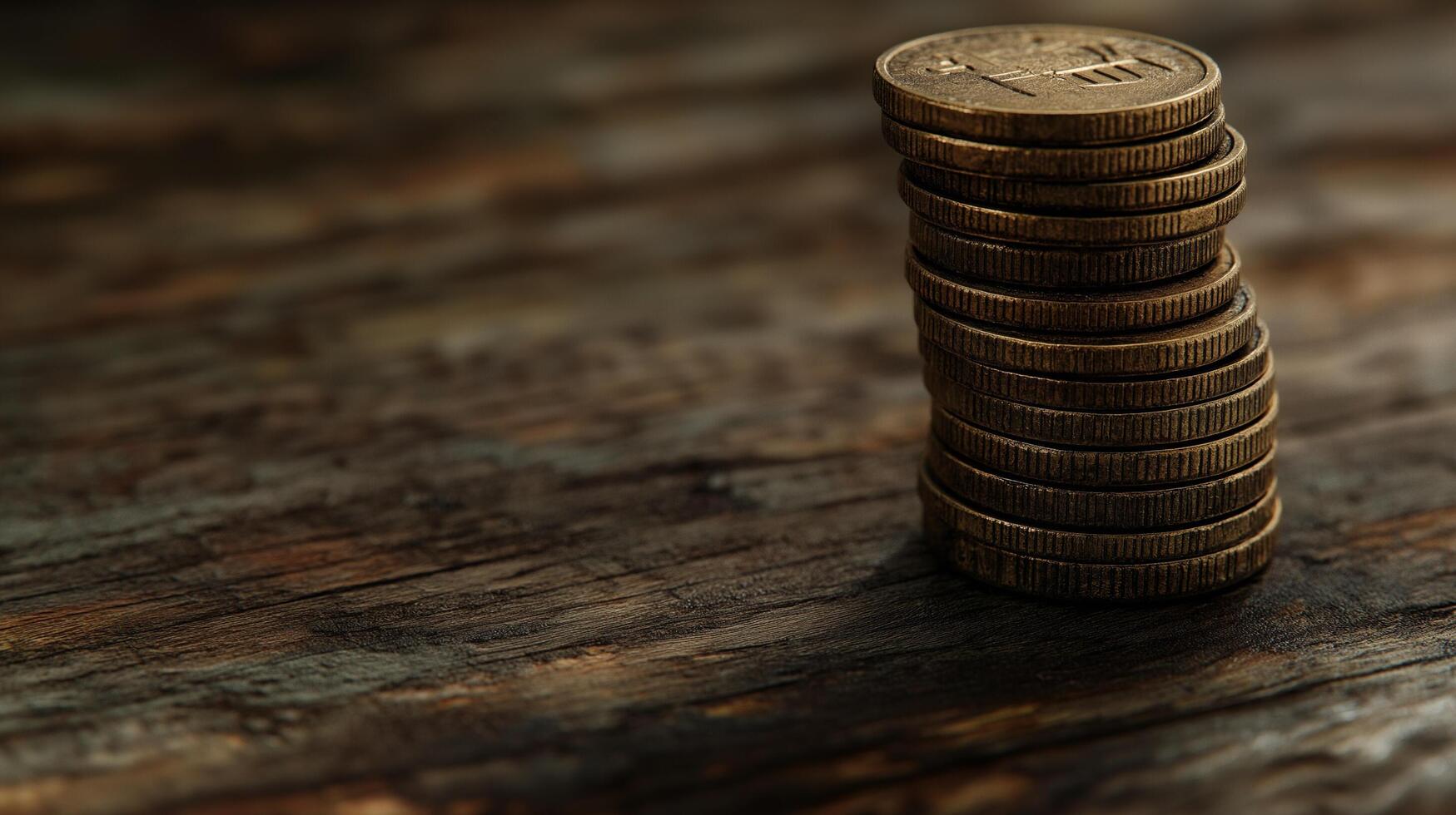 A simple design of stacked coins with a rising trendline Background, Luxury HD wallpaper Image, Trendy high resolution Desktop Background photo