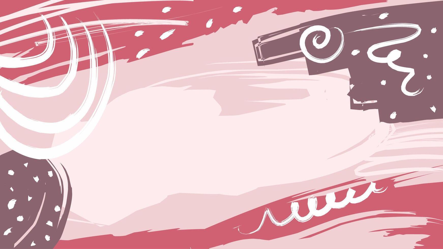 Pink-brown abstract background with artistic brush stroke and negative space. vector