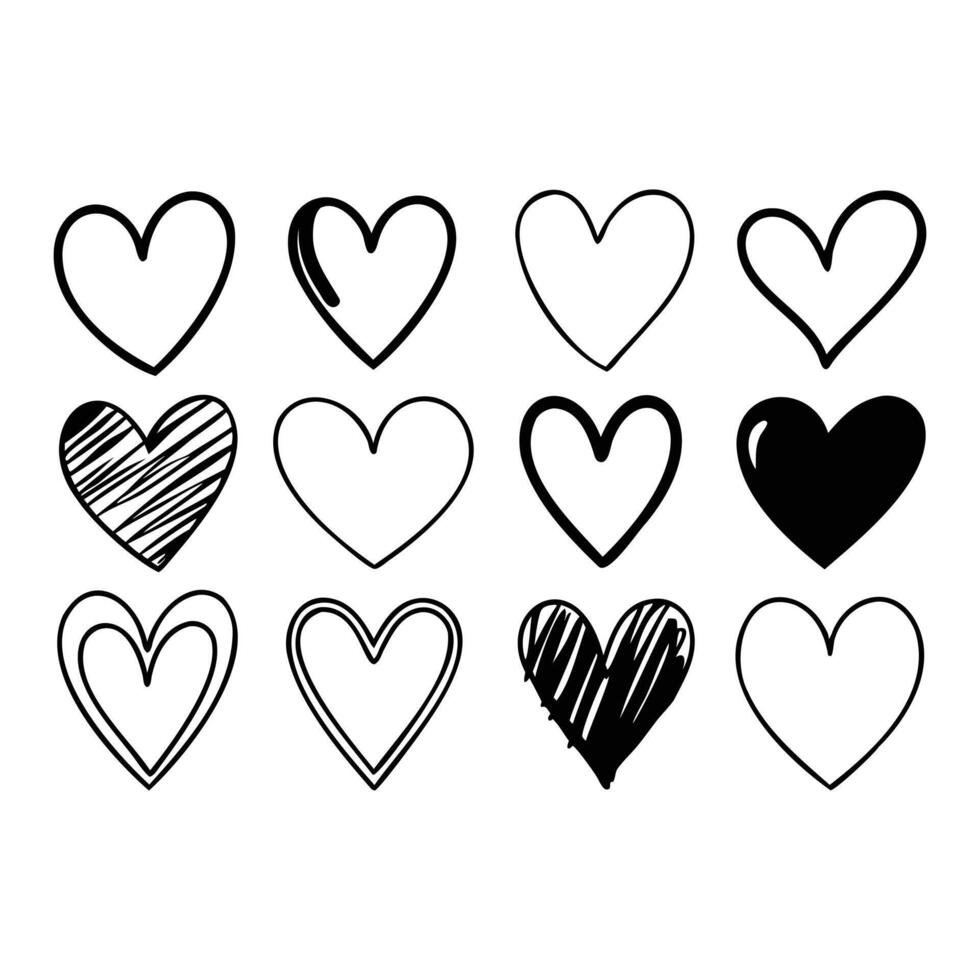 Heart Shapes Collection vector