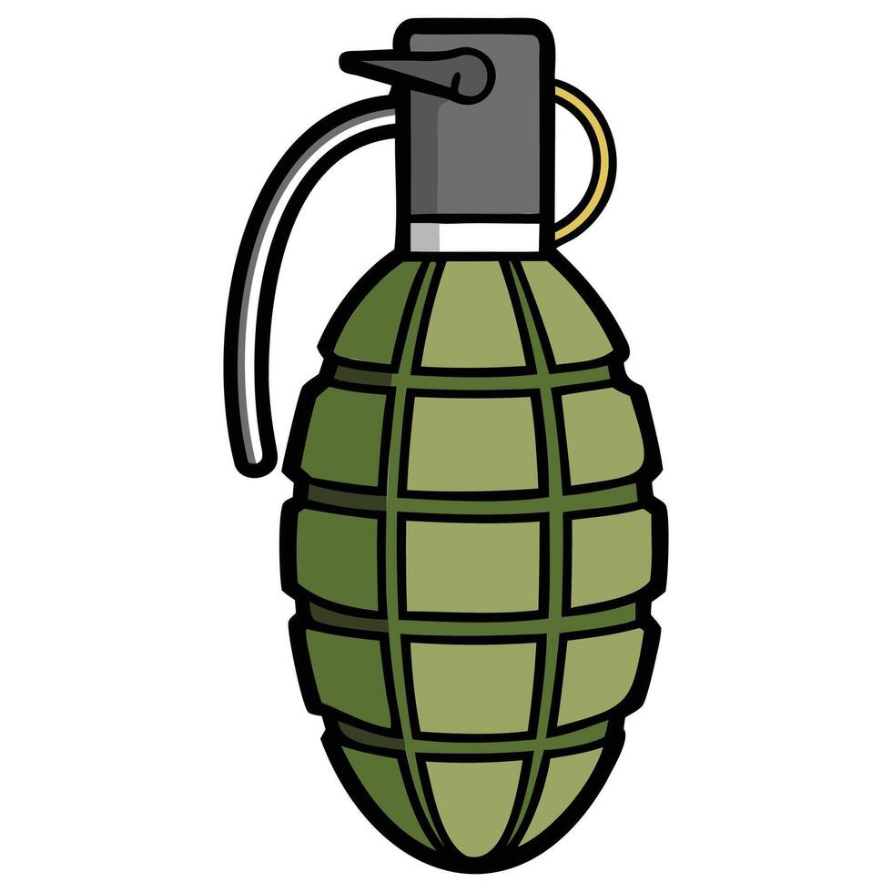 Combat Weapon Grenade Clipart Design vector
