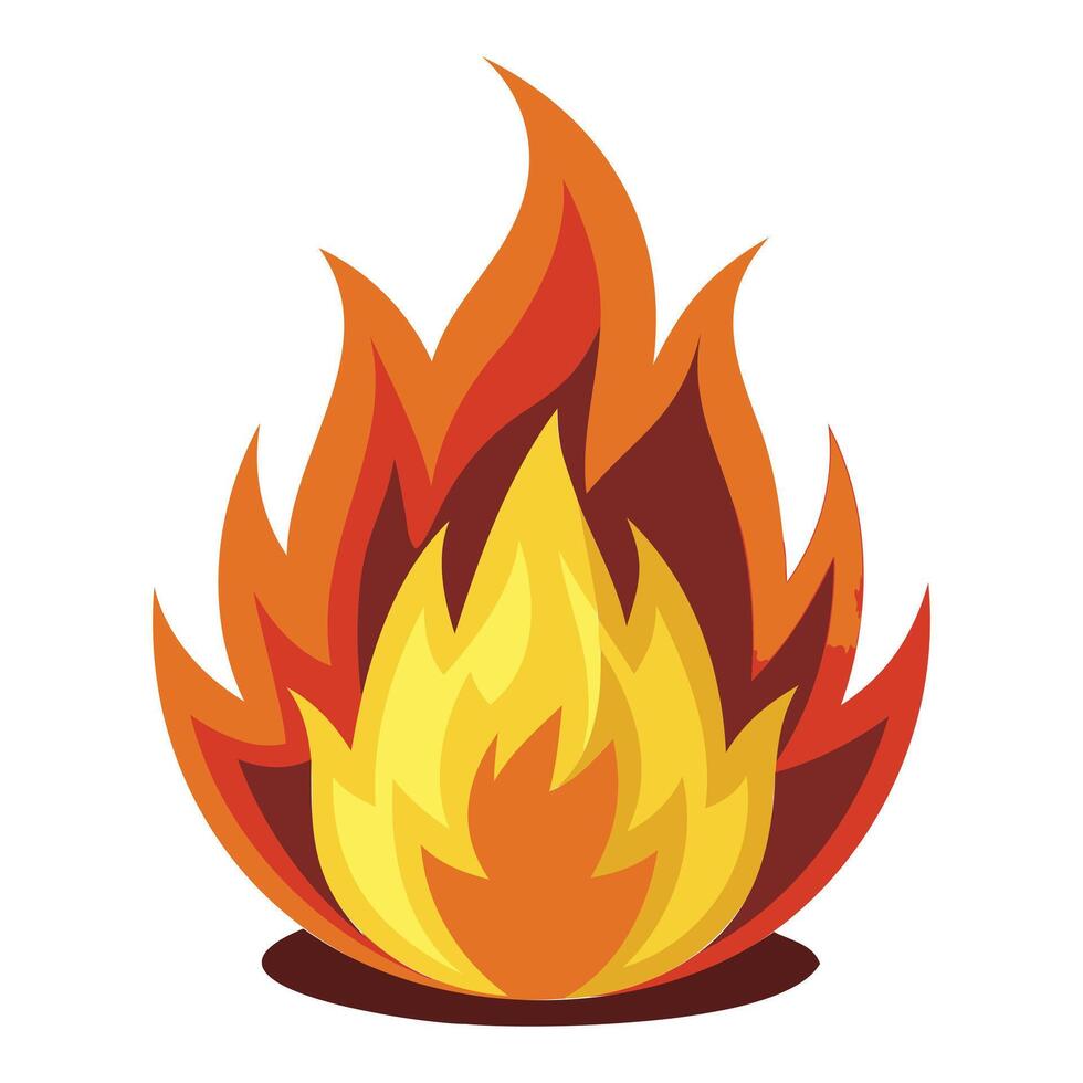 Burning Flame Silhouette Elements vector