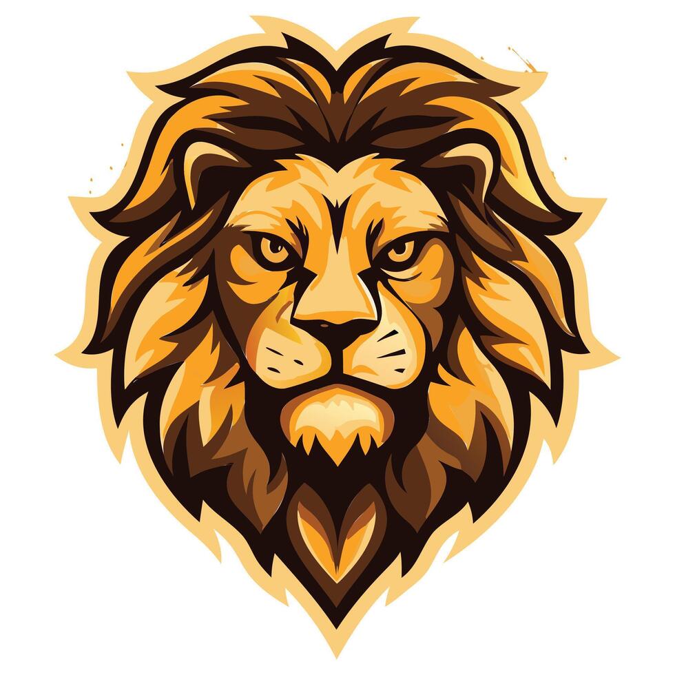 Wild Lion Mascot Head Design vector